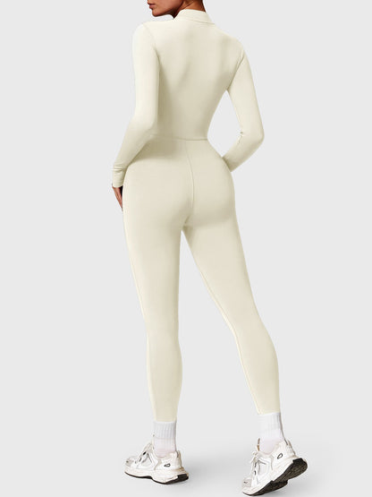 Vrouwelijke Yeoreo Belle Fleece Lange Mouw Rits Jumpsuit