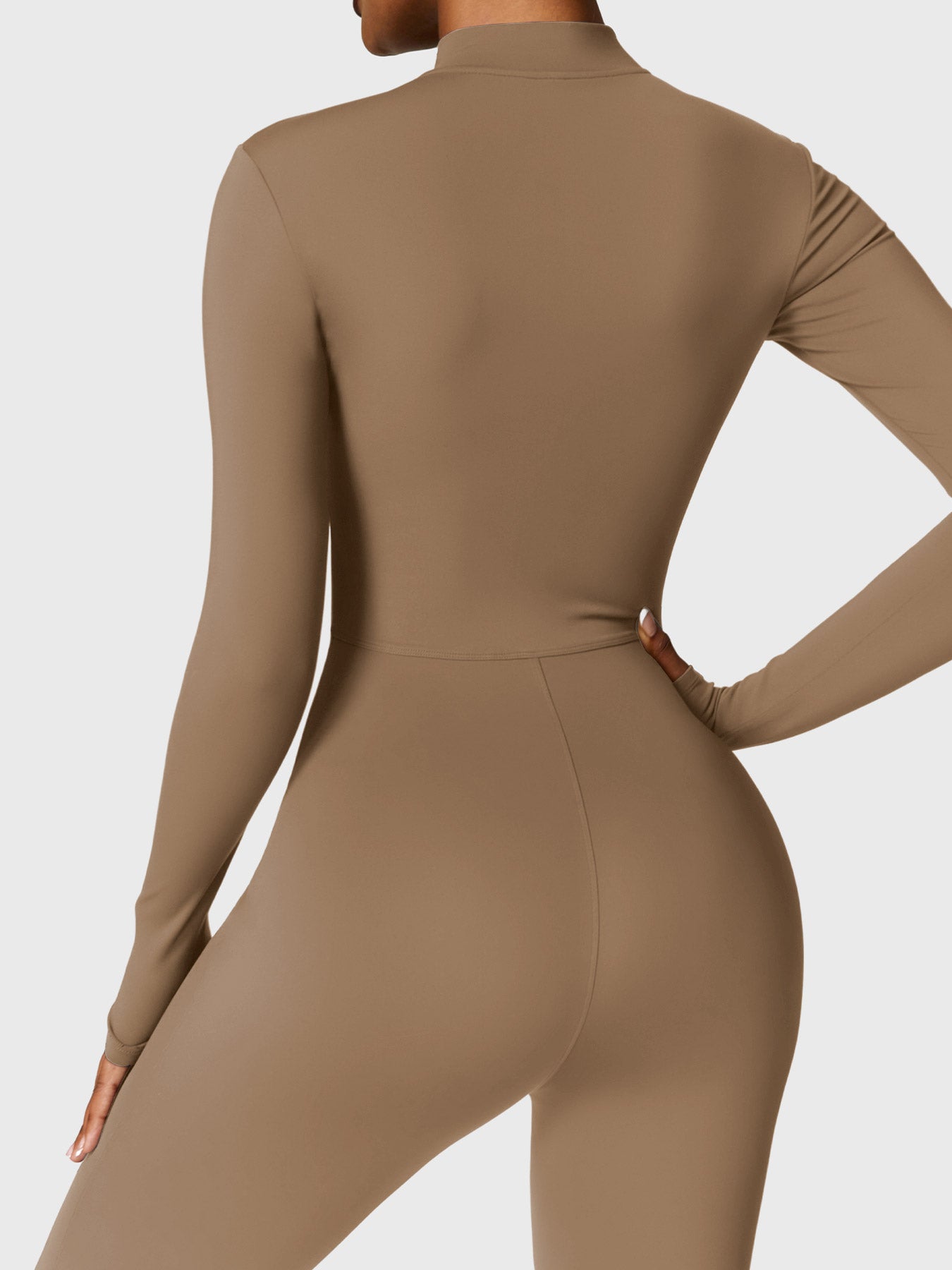Vrouwelijke Yeoreo Belle Fleece Lange Mouw Rits Jumpsuit