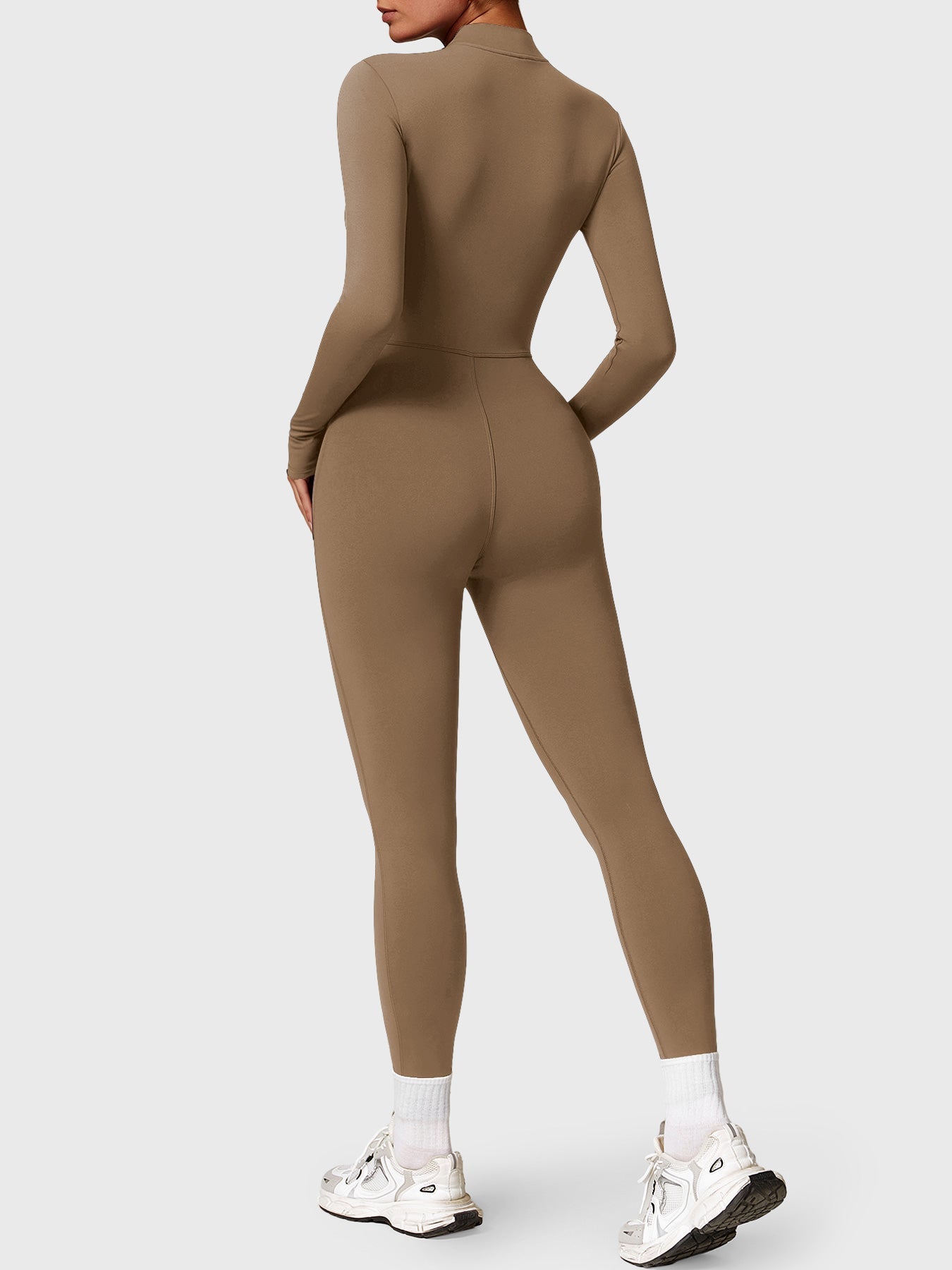 Vrouwelijke Yeoreo Belle Fleece Lange Mouw Rits Jumpsuit