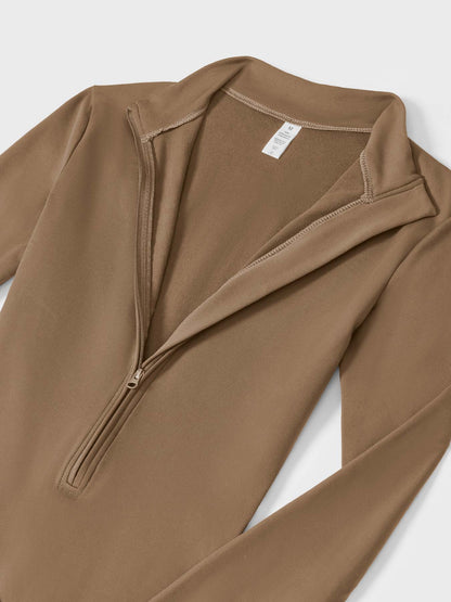 Vrouwelijke Yeoreo Belle Fleece Lange Mouw Rits Jumpsuit
