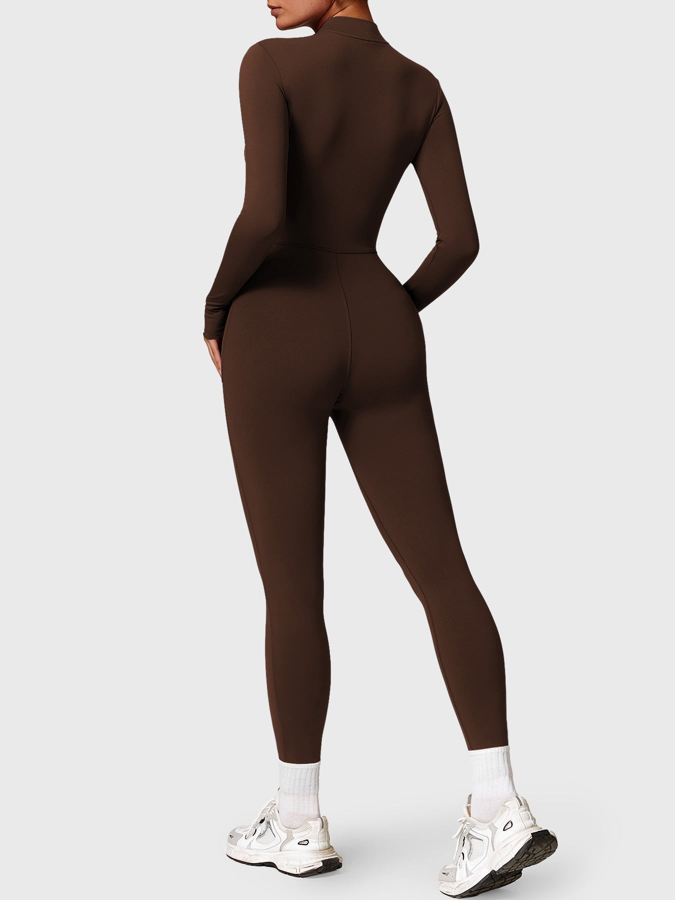 Vrouwelijke Yeoreo Belle Fleece Lange Mouw Rits Jumpsuit