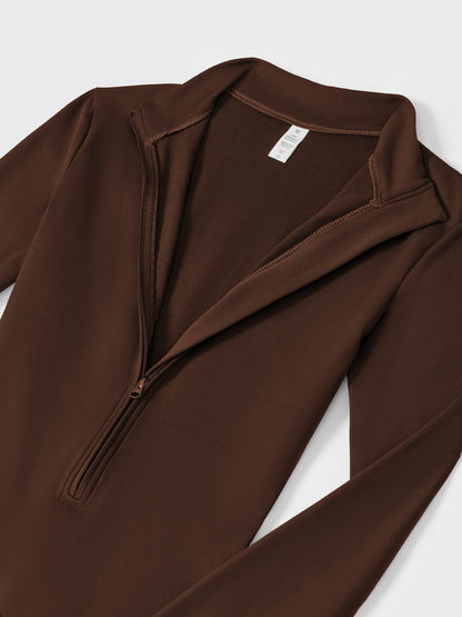 Vrouwelijke Yeoreo Belle Fleece Lange Mouw Rits Jumpsuit