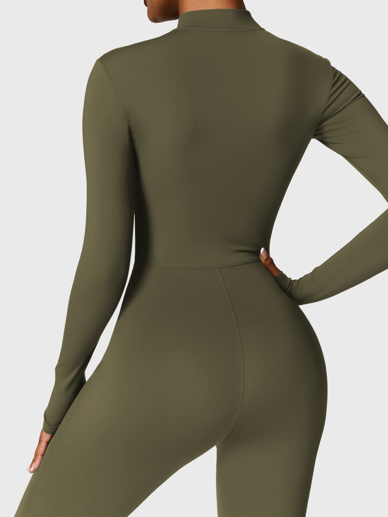 Vrouwelijke Yeoreo Belle Fleece Lange Mouw Rits Jumpsuit