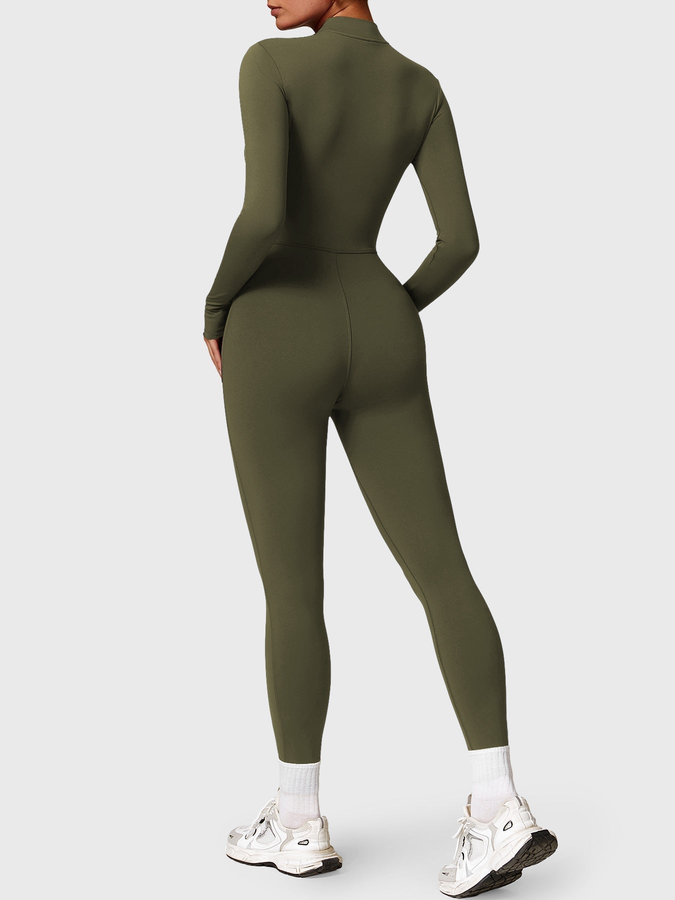 Vrouwelijke Yeoreo Belle Fleece Lange Mouw Rits Jumpsuit