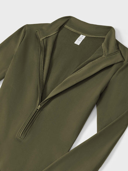 Vrouwelijke Yeoreo Belle Fleece Lange Mouw Rits Jumpsuit
