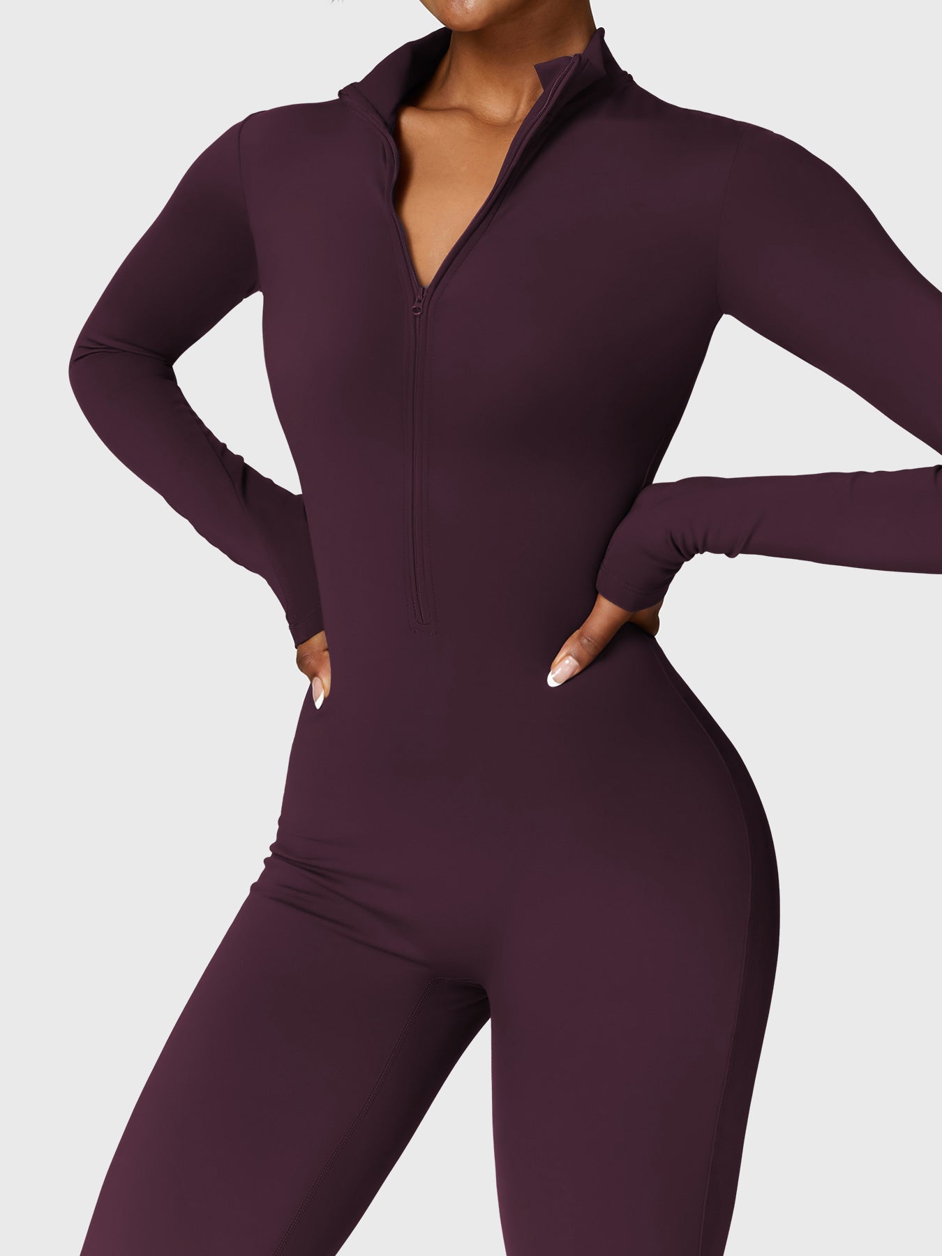 Vrouwelijke Yeoreo Belle Fleece Lange Mouw Rits Jumpsuit
