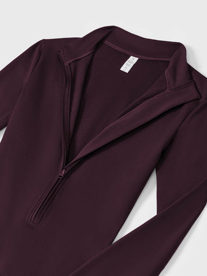 Vrouwelijke Yeoreo Belle Fleece Lange Mouw Rits Jumpsuit