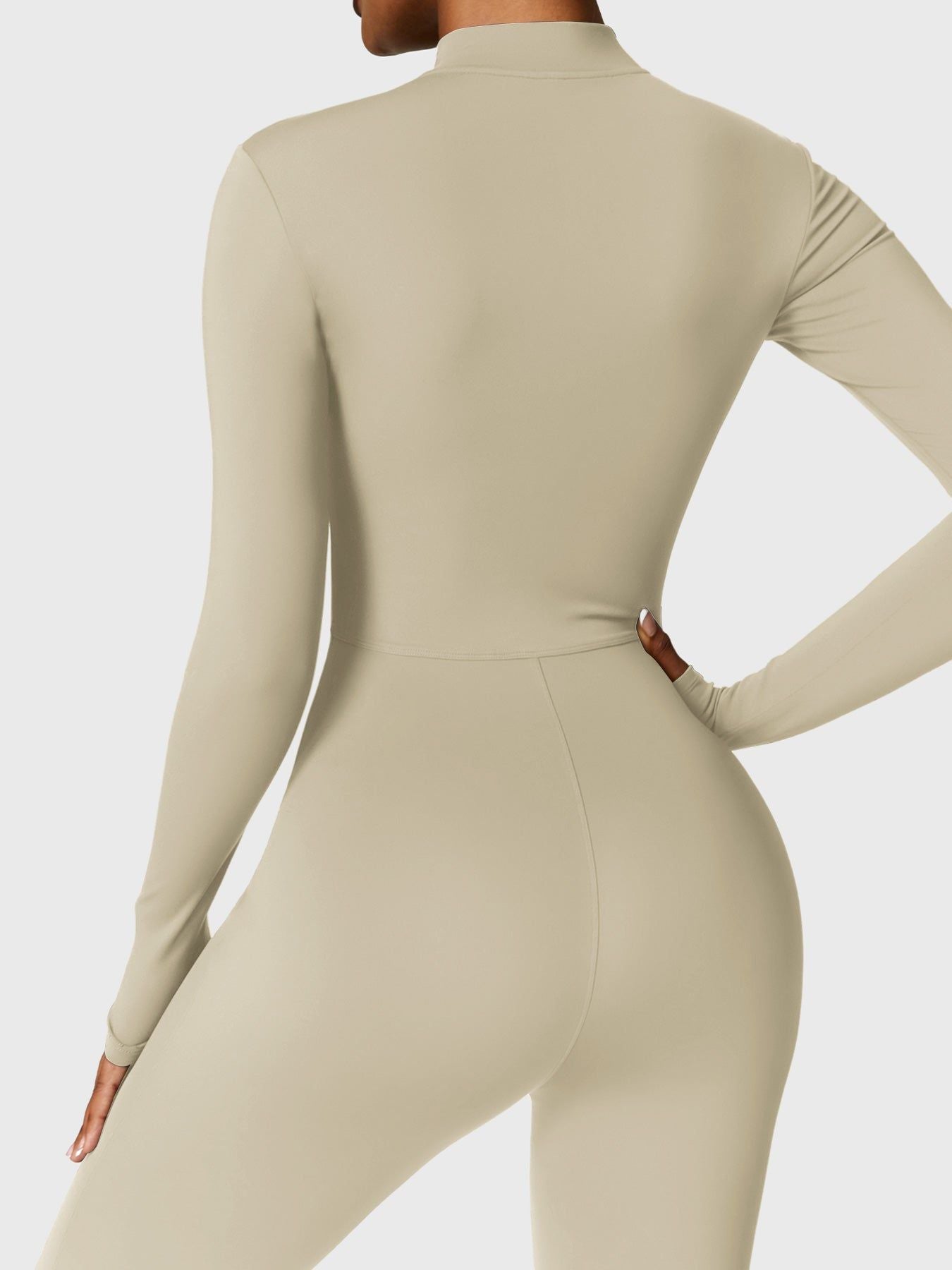 Vrouwelijke Yeoreo Belle Fleece Lange Mouw Rits Jumpsuit